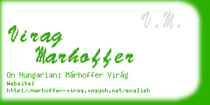 virag marhoffer business card